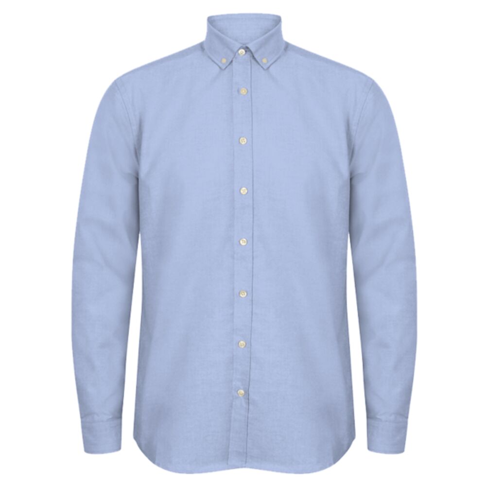 Henbury Modern Long Sleeve Classic Fit Oxford Shirt Thumbnail