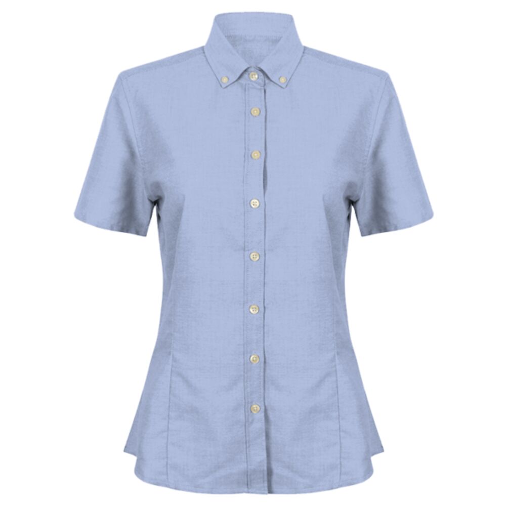 Henbury Ladies Modern Short Sleeve Regular Fit Oxford Shirt Thumbnail