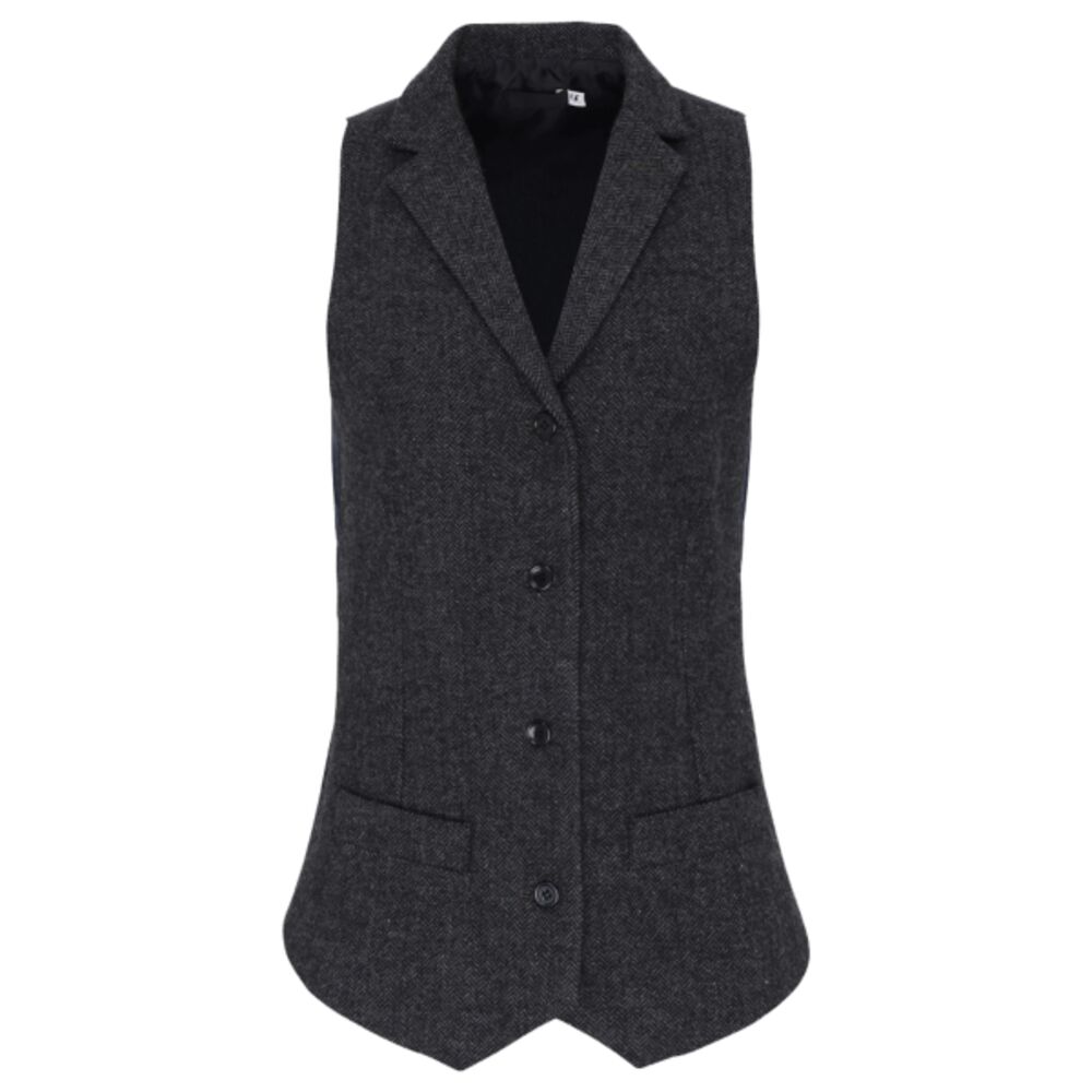 Premier Ladies Herringbone Waistcoat Thumbnail